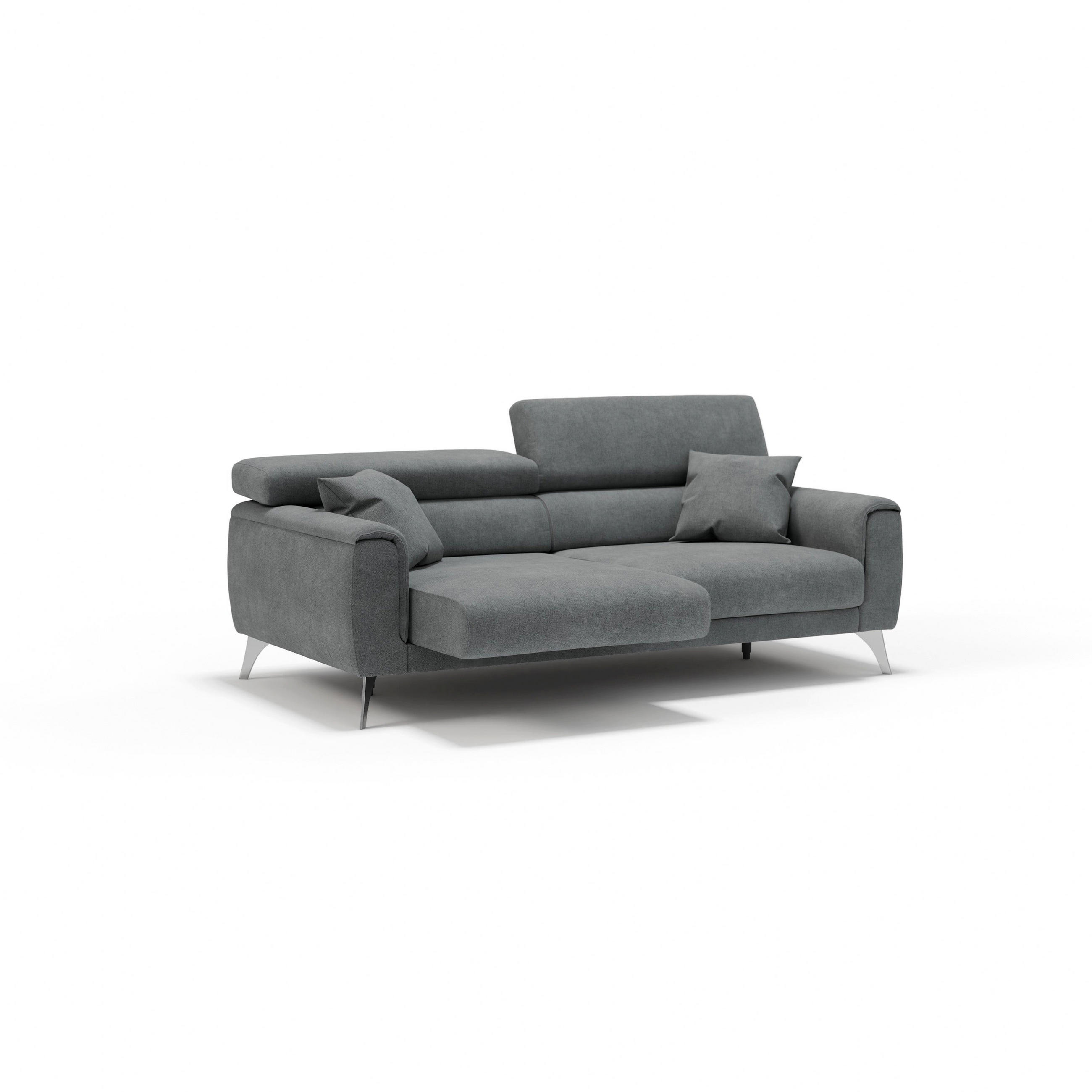 LINEARSOFA Caravaggio - Grau, Textil (169/73/102cm) - Divani.store