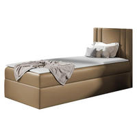 BOXBETT Carmen Mini, Seite zum Öffnen des Bettkastens: Rechts - Hellbraun, Holz (90/200cm) - MIRJAN24