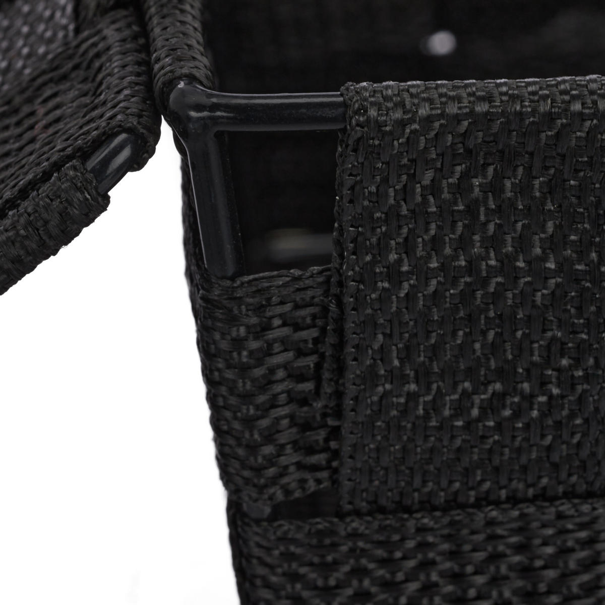 AUFBEWAHRUNGSKORB - Schwarz, Kunststoff/Metall (19.5/10.5/14.5cm) - Relaxdays