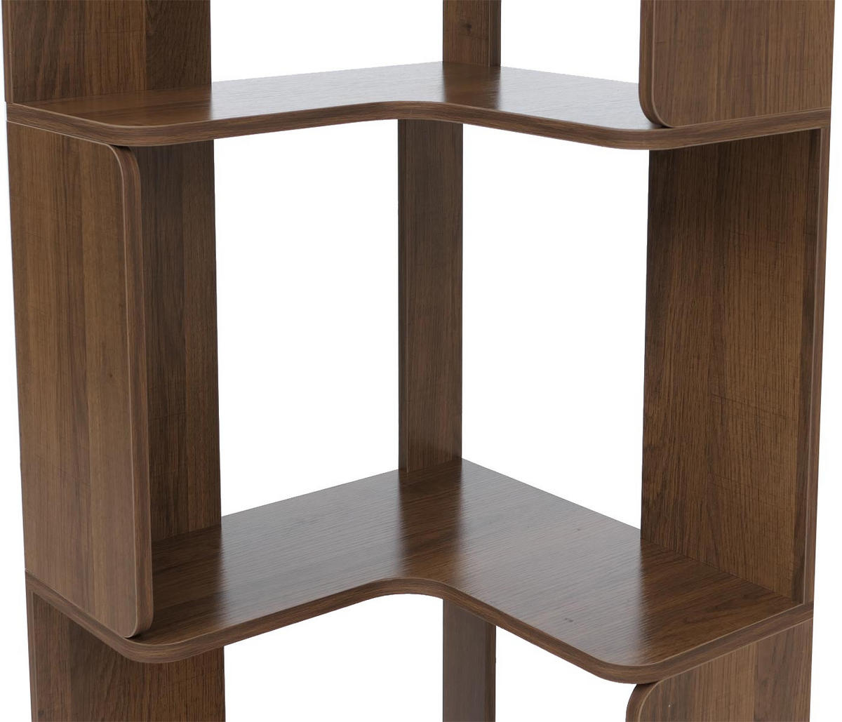 ECK-BÜCHERREGAL Braun - Braun, Holz (40/175/40cm) - MCW
