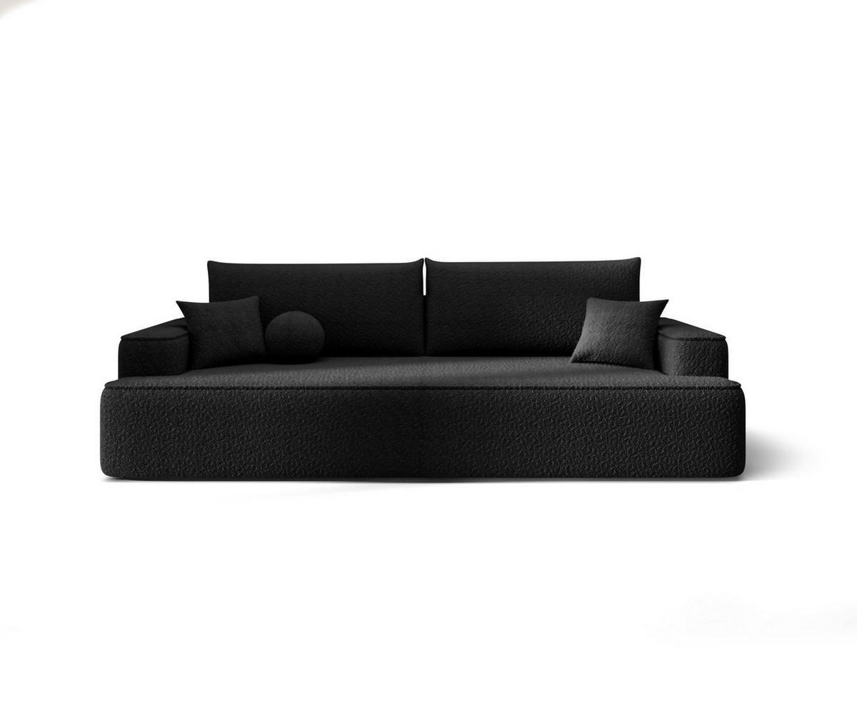 SOFA mit Schlaffunktion FIGO Quelle 100 - Schwarz, Textil (250/75/150cm) - Bedante