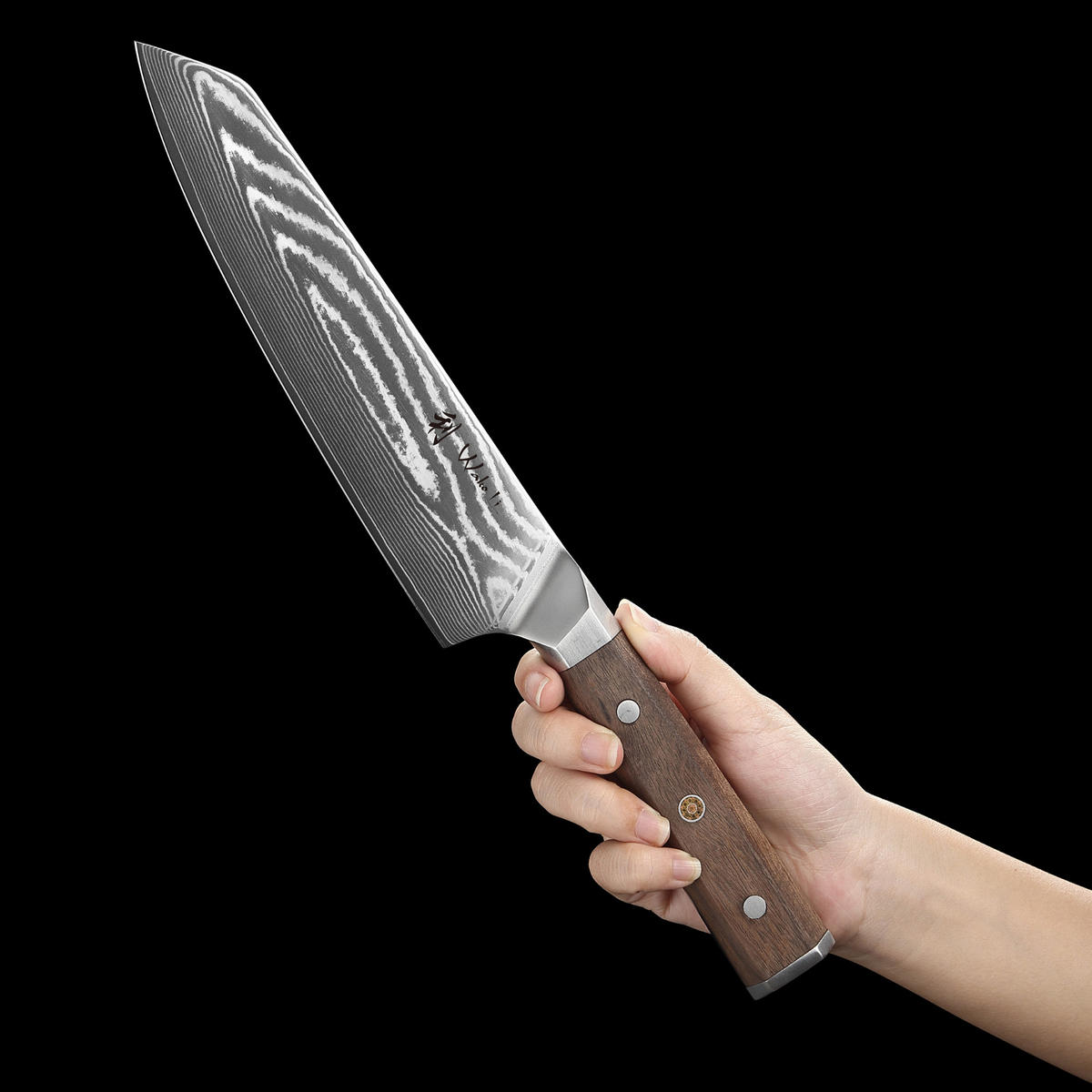 KIRITSUKEMESSER 20 cm - Nussbaumfarben, Holz/Metall (34cm) - Wakoli