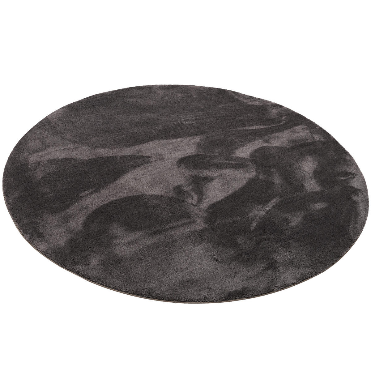 KINDER SUPER SOFT FELLTEPPICH PEARL KIDS RUND - Anthrazit, Textil (200/200cm) - Pergamon