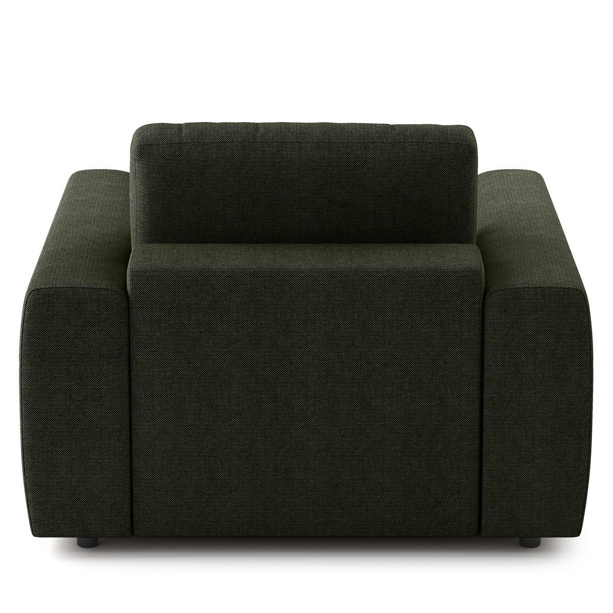 SESSEL - Schwarz/Grau, Kunststoff/Textil (116/80/117cm) - home24