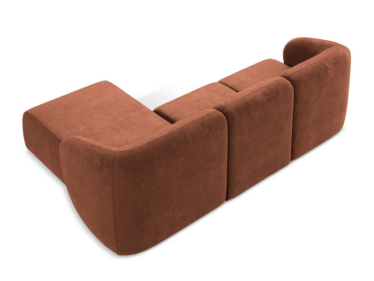 SOFAELEMENT Links Bouclé Stoff Grau - Schwarz/Grau, Holzwerkstoff/Kunststoff (91/75/166cm) - Makamii