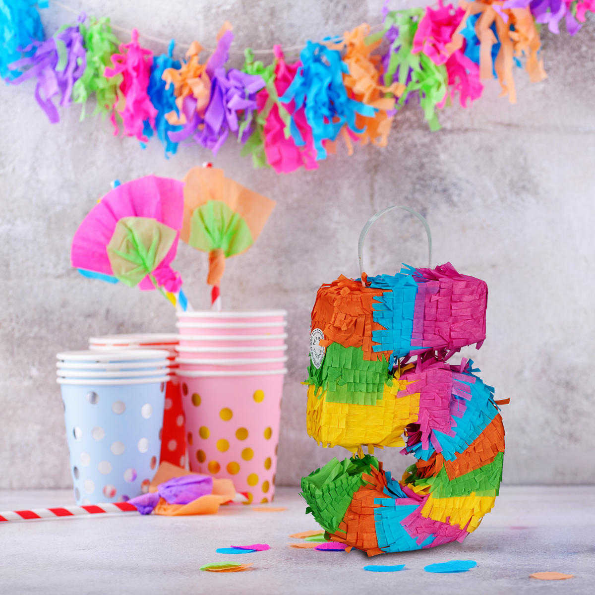 PINATA - Multicolor, Papier/Wellpappe (15/20.5/4.5cm) - Relaxdays