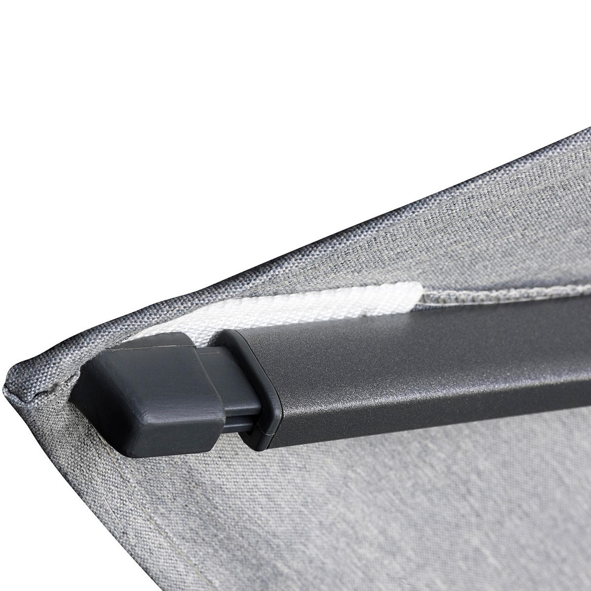 AMPELSCHIRM quadratisch 3.5 x 3.5 m Challenger T¹ Premium 360° kippbar grau/anthrazit - Grau, Metall (350/350cm) - Platinum