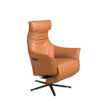 RELAXSESSEL asymmetrisch Braun Schwarz 78/70/115 cm - Braun, Leder/Metall (78/115/70cm) - ANGEL CERDA