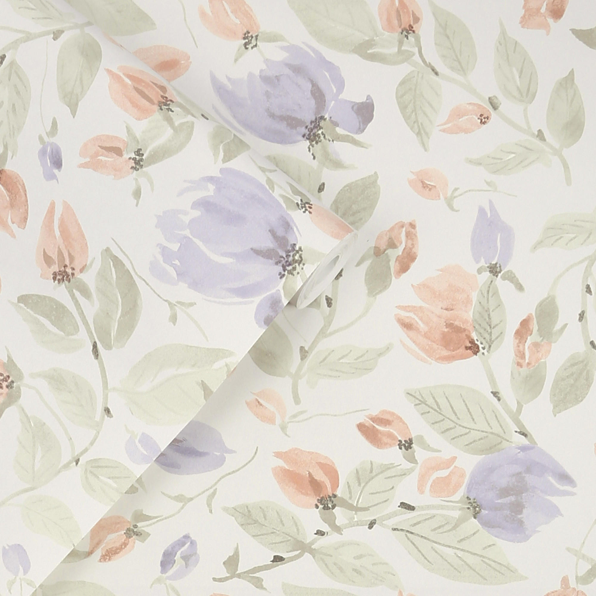 VLIESTAPETE Orisia Peony Blass Salbei Grün Vliestapete - Grün, Papier/Kunststoff (52/1000cm) - Graham & Brown