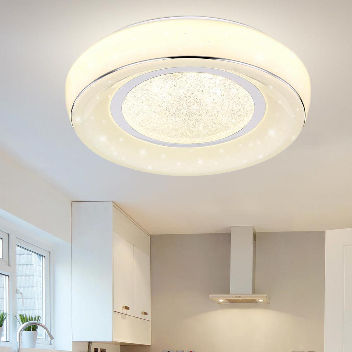 LED DECKENLEUCHTE MICKEY Weiß - Weiß, Metall (39/39/9cm)