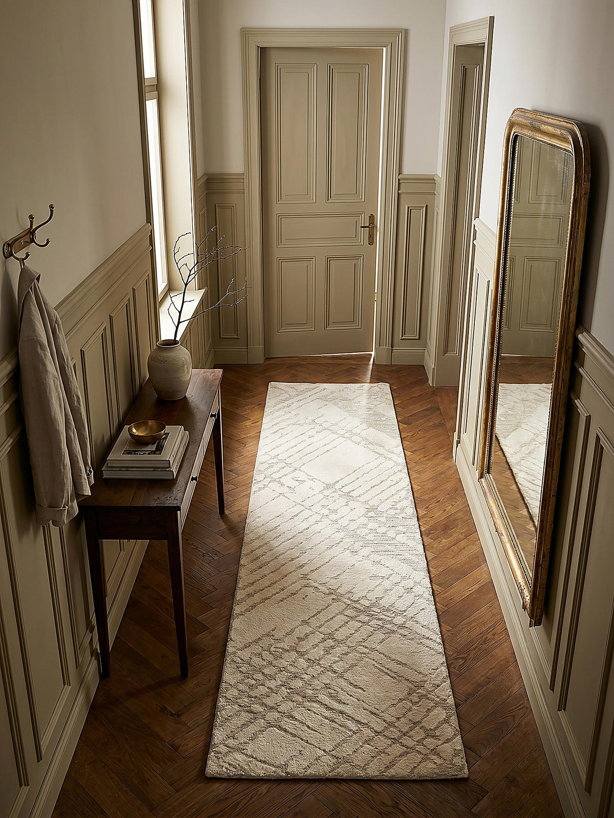 TEPPICH ARLEN, abstrakt, Creme, 80 x 300 cm - Beige, Textil (300/80cm) - KADIMA DESIGN