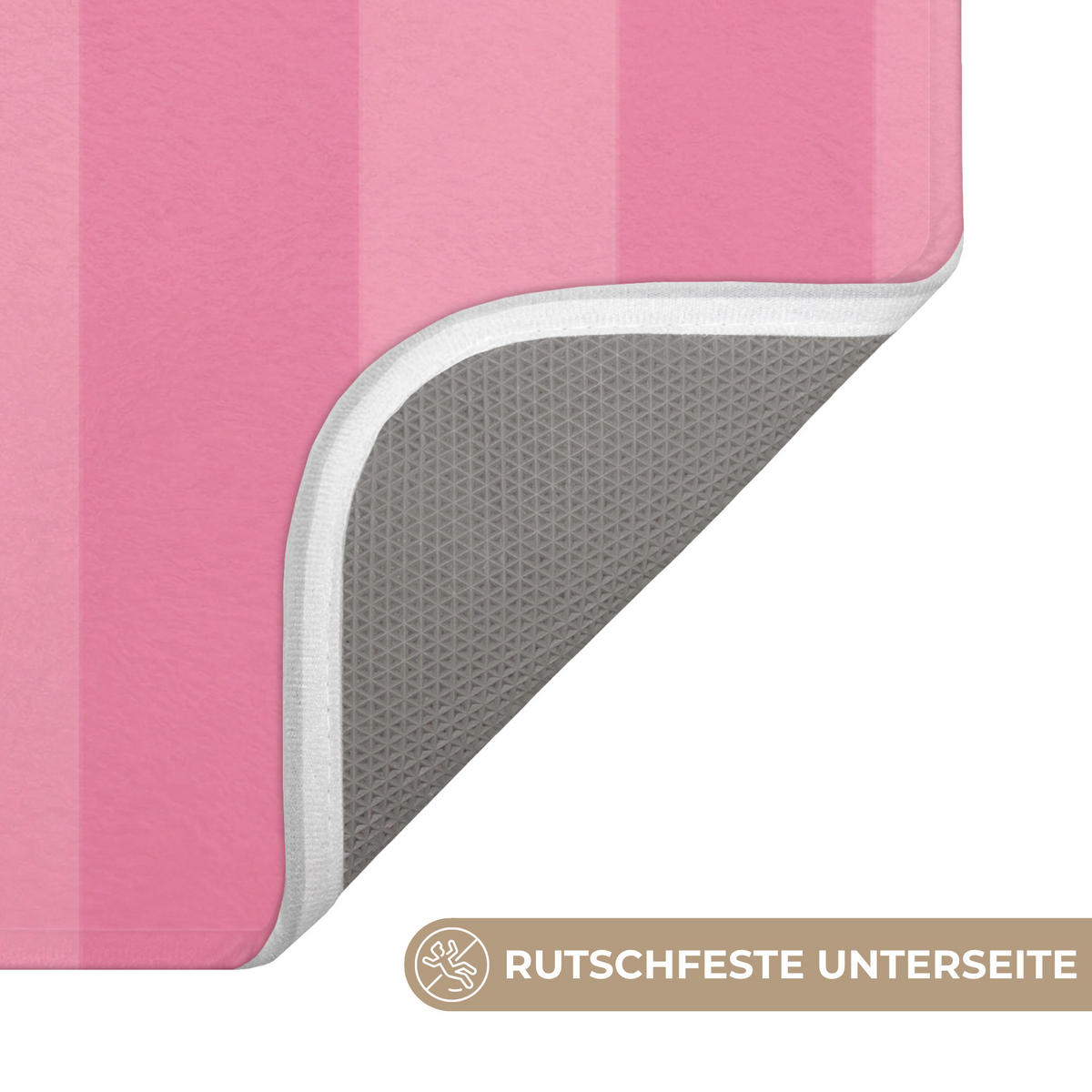 KOUPELNOVÁ PŘEDLOŽKA Pruhované - růžové - Chéri 60x120 cm - růžová, textil/plast (60/120cm) - OnlyWow