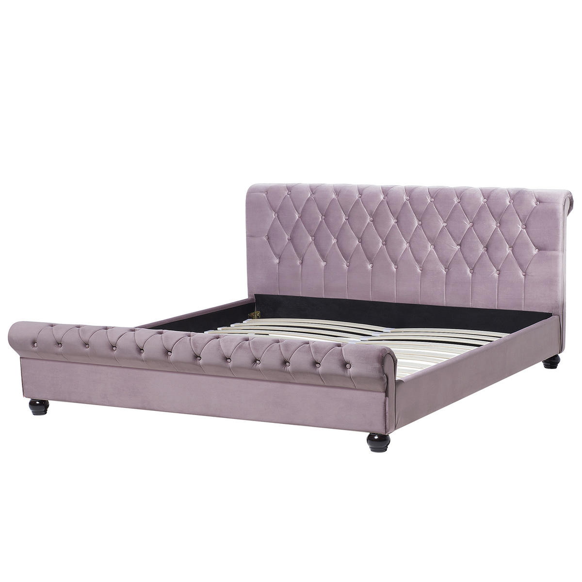 POLSTERBETT 180/200cm Rosa Avallon - Pink, Textil (180/200cm) - Beliani