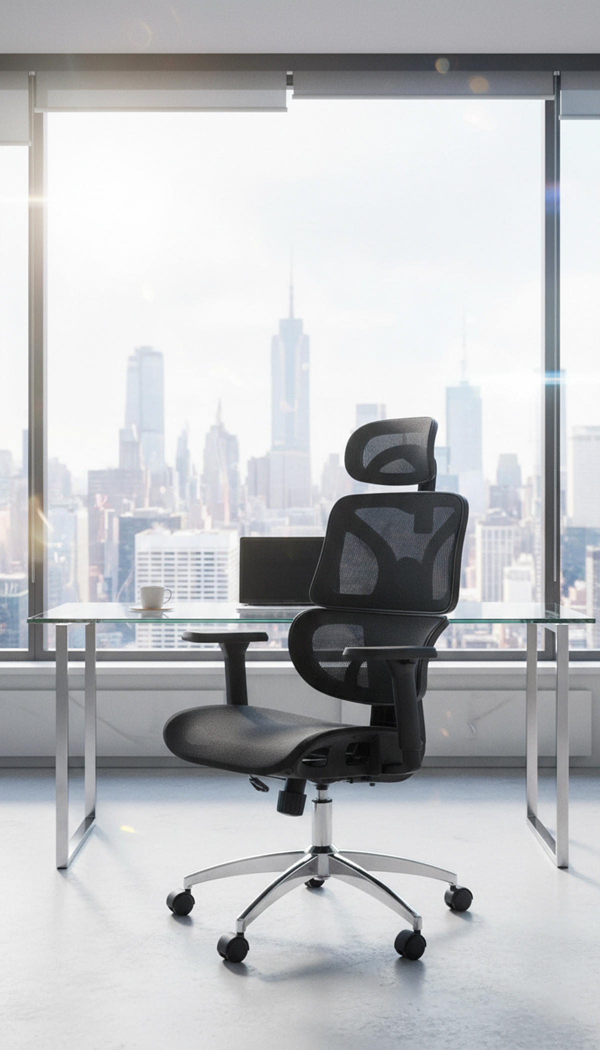 BÜROSTUHL Toren schwarz - Chromfarben/Schwarz, Kunststoff/Metall (66/126/76cm) - TPFLiving
