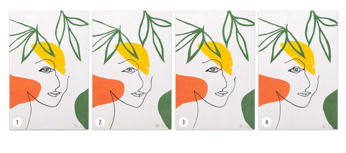 ACRYLBILD HANDGEMALT 60/90 cm - Weiß/Grün, Holz/Textil (1.7/90cm) - KUNSTLOFT