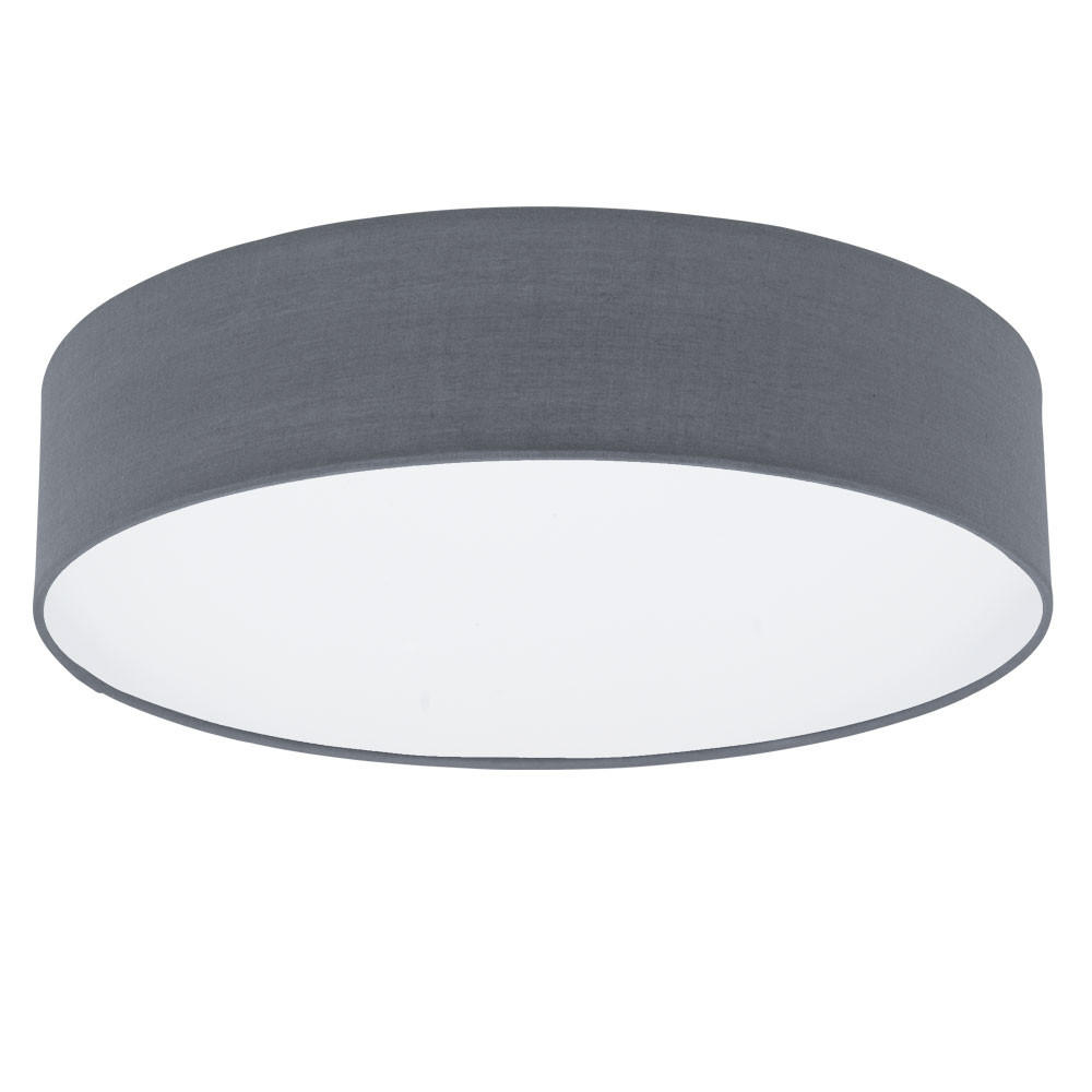 LED DECKENLEUCHTE REVILLA Grau Stoff - Grau, Metall (38/38/10cm)