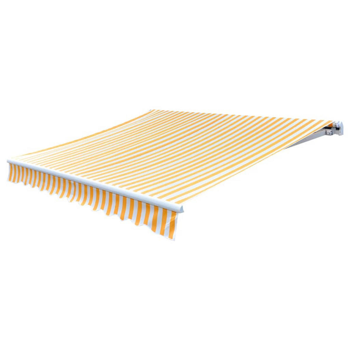 MARKISENBESPANNUNG Canvas Orange & Weiß 350x250 cm - Orange, Textil (330/245/330cm) - furnicato