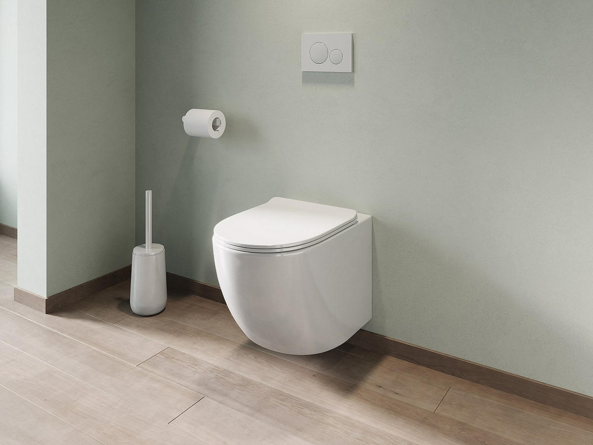 HÄNGE WC - 36 cm x 53.5 cm - keramik - weiß Javoine - Weiß, Keramik (36/36/53.5cm) - Vente-Unique