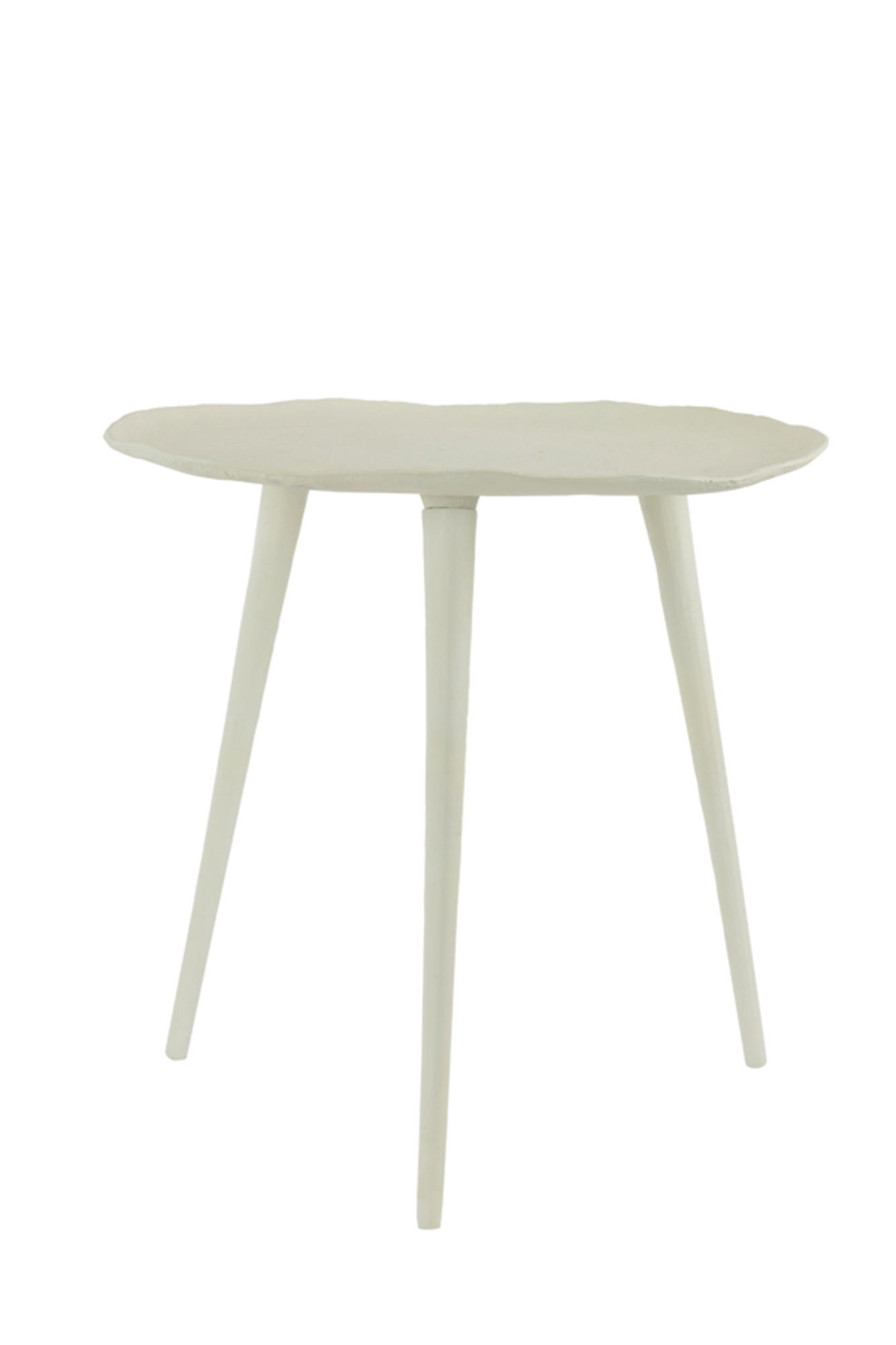 BEISTELLTISCH Asarpai Weiß Ø46/44 cm - Weiß, Metall (46/46/44cm) - Light & Living
