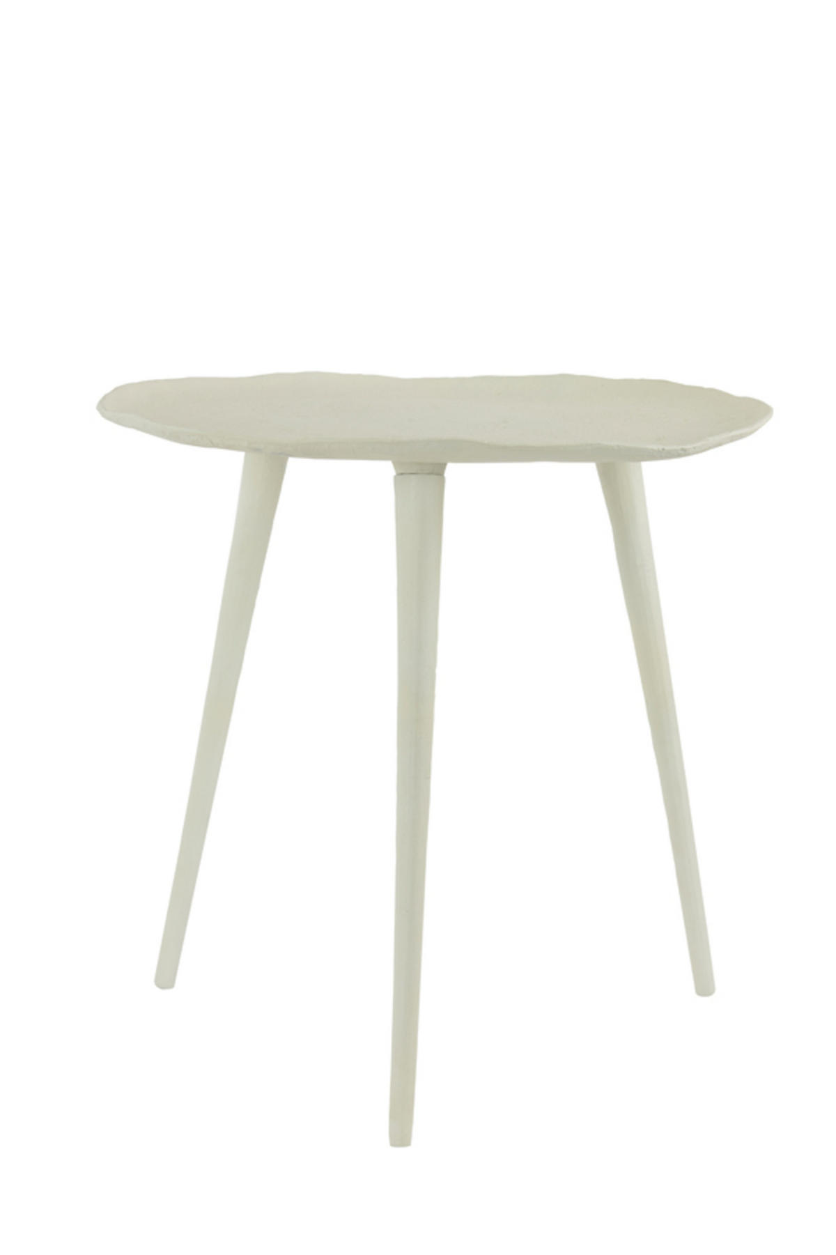 BEISTELLTISCH Asarpai Weiß Ø46/44 cm - Weiß, Metall (46/46/44cm) - Light & Living