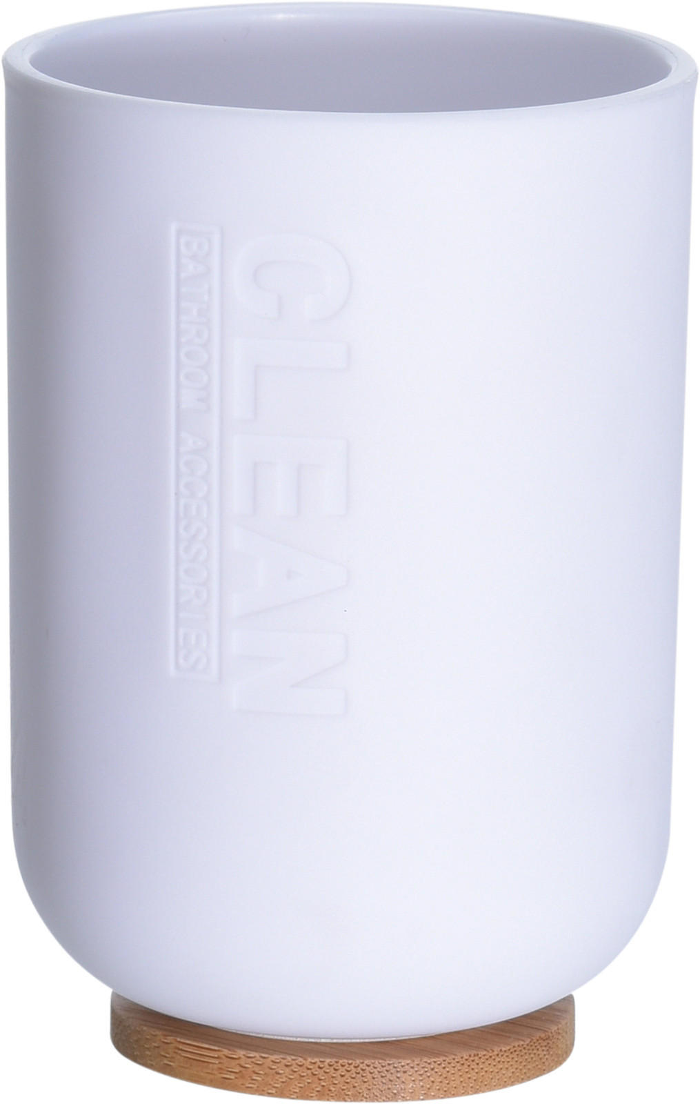 BADEZIMMERBECHER White Weiß 7/7/11 cm Kunstoff - Weiß, Kunststoff (7/11/7cm) - Mondex