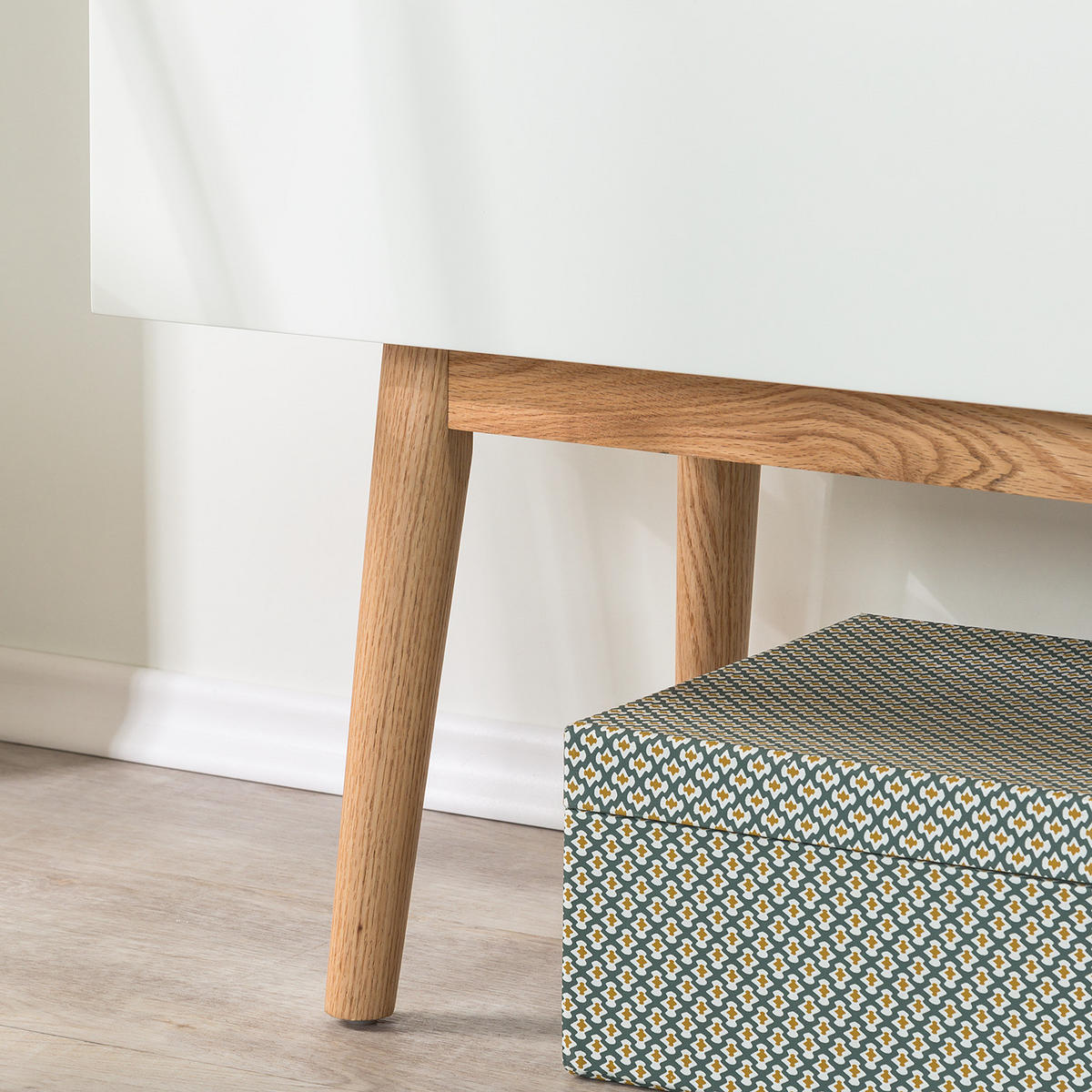 SIDEBOARD - Breite 150 cm - Eichefarben/Weiß, Holzwerkstoff (150/72/40cm) - home24