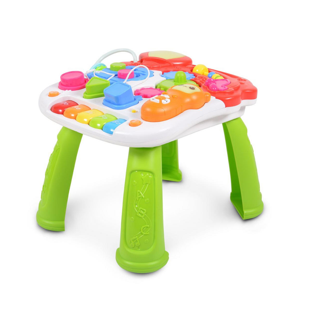 LAUFHILFE Musik N5218 orange Spieltisch Musikpanel Melodien Lichter Geräusche - Orange, Kunststoff (42/43/44cm) - Moni