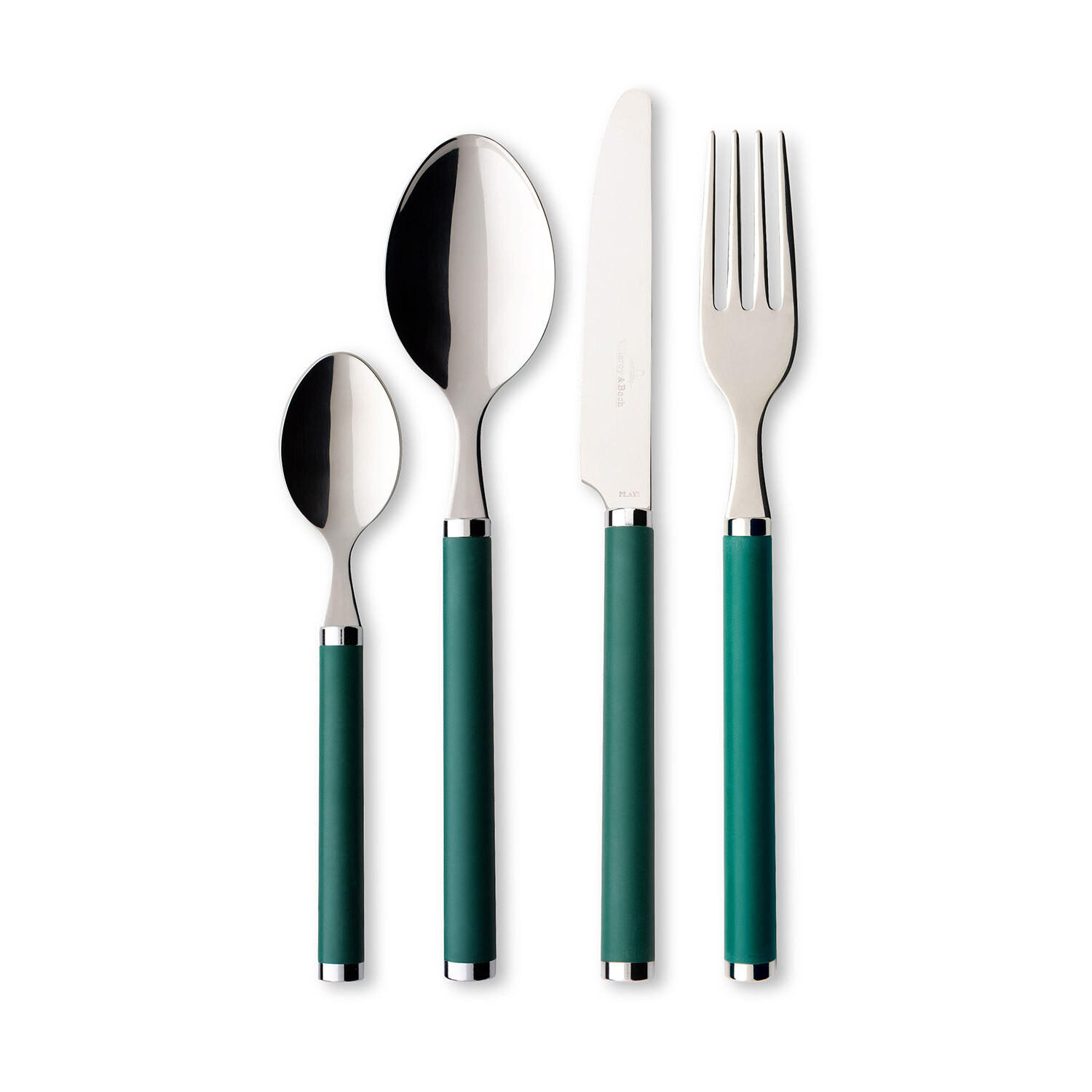 TAFELBESTECK Play! Green Garden 24er Set - Grün, Metall - Villeroy & Boch