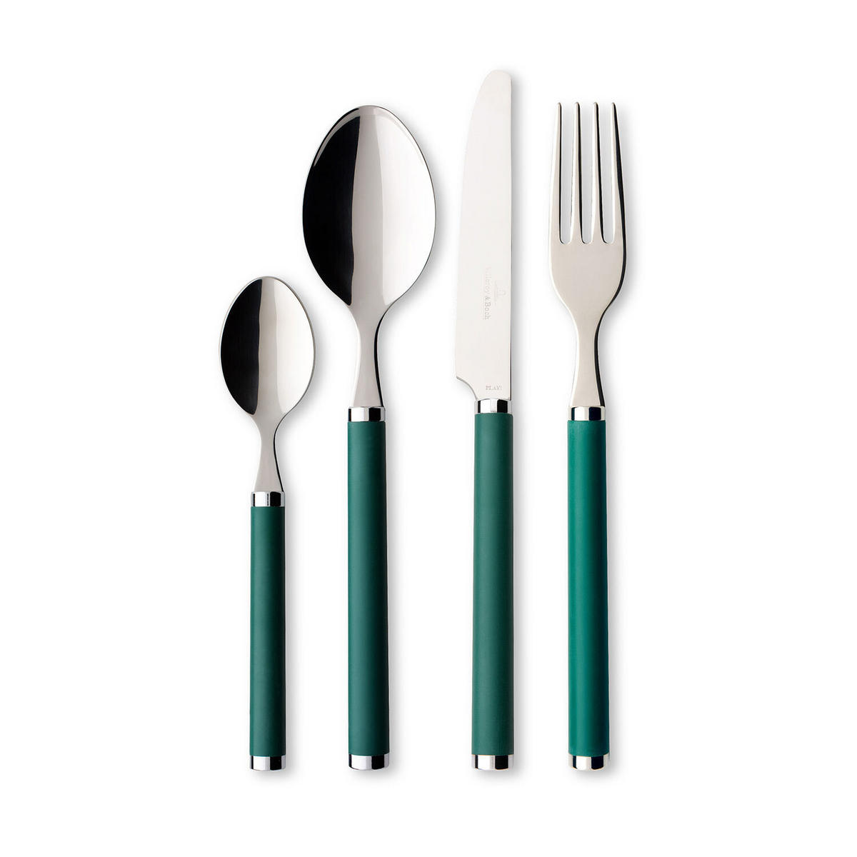 TAFELBESTECK Play! Green Garden 24er Set - Grün, Metall - Villeroy & Boch