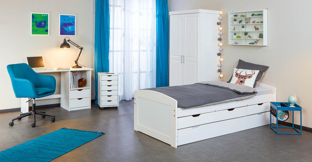 ROLLCONTAINER Weiß - Weiß, Holzwerkstoff (35/65/40cm) - ebuy24