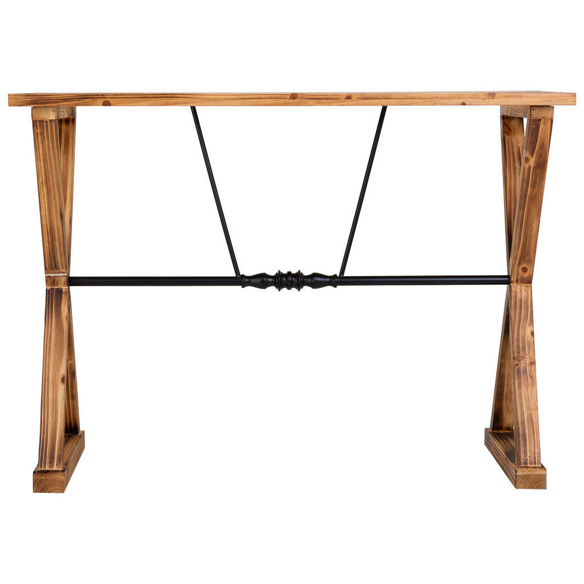 KONSOLENTISCH aus Metall und Holz, 106x40x77cm - Braun, Holz (78.5/108/42cm) - Wanderlust