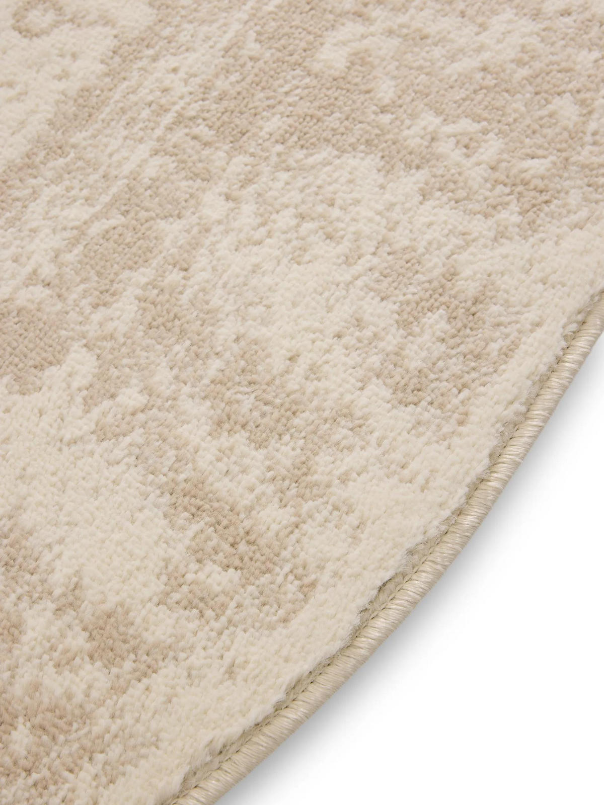 VINTAGE-TEPPICH Suki ø 160 cm rund - Beige/Creme, Kunststoff (160/160cm) - benuta