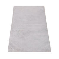 TEPPICH Hochflor Badezimmer waschmaschinenwaschbar Unifarben schmutzabweisend Grau Rechteckig 60x100 - Grau, Textil (60/100cm) - KADIMA DESIGN