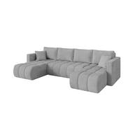 SEDACÍ SOUPRAVA DO U s funkcí spaní a úložným prostorem GARD-U 300x146x85 šedá manšestr - šedá/černá, kompozitní dřevo/textil (300/85/146cm) - ALTDECOR