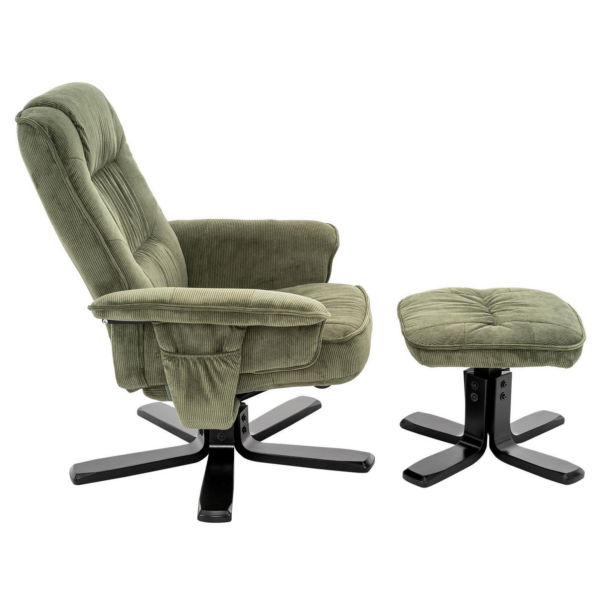 RELAXSESSEL CHARLY - Schwarz/Grün, Textil (76/87/61cm) - IDIMEX