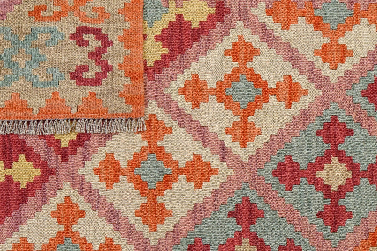 KELIM-TEPPICH handgewebt Gashgai Rosa 166/122 cm Schurwolle - Pink, Textil (122/166cm) - Looma
