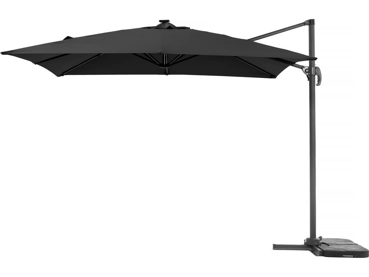 SONNENSCHIRM sun 4 luxe Schwarz - Schwarz, Metall (400/300cm) - Habitat Garten