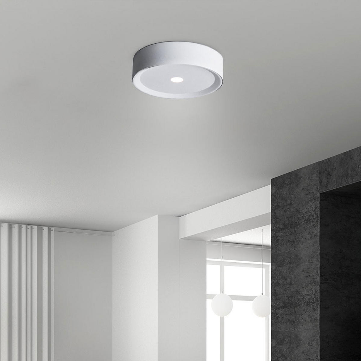 LED DECKENLEUCHTE Aluminium Weiß - Weiß, Metall (15/15/4cm) - Globo Lighting