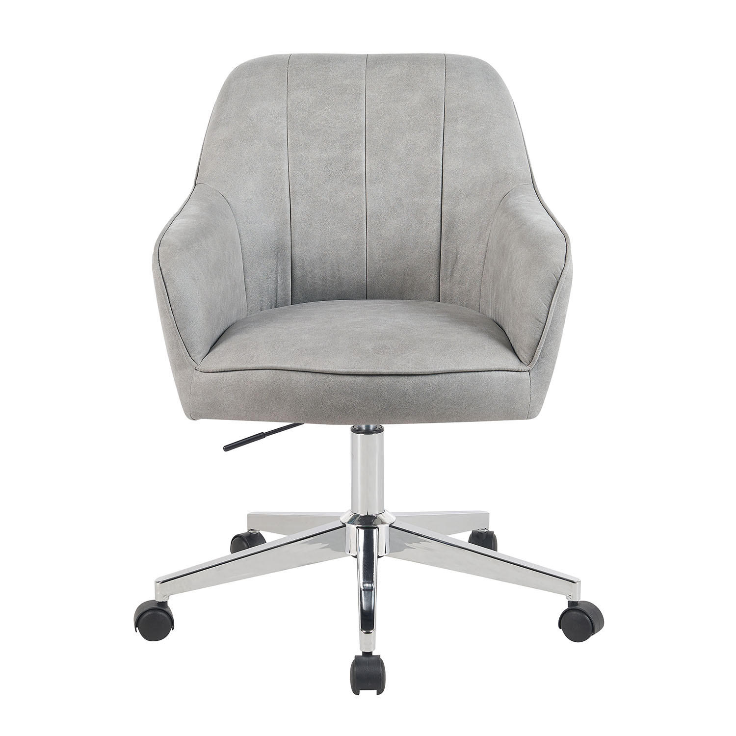 BÜROSTUHL Mika-Lian - Chromfarben/Hellgrau, Textil/Metall (60/84/65cm) - DUBI Möbel