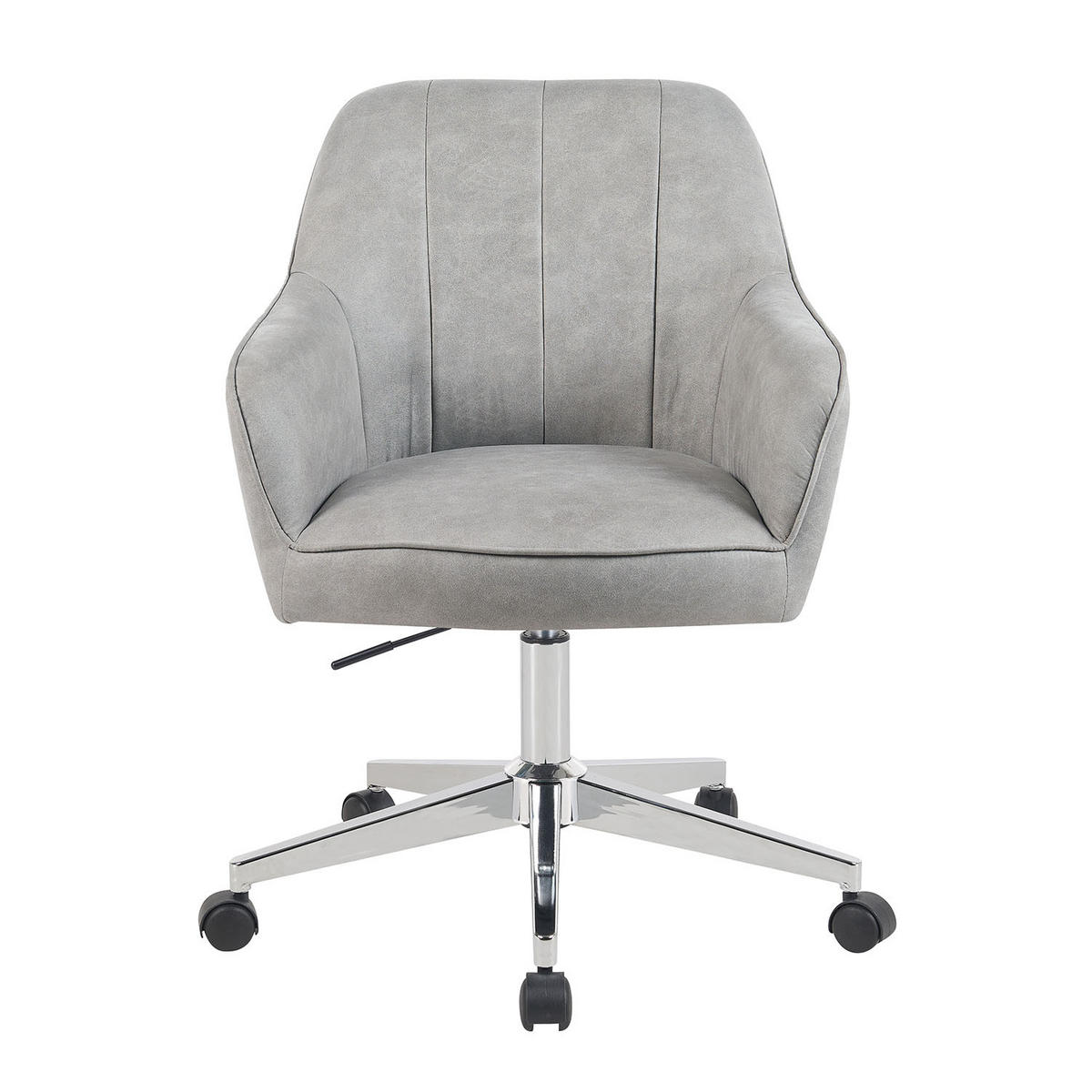 BÜROSTUHL Mika-Lian - Chromfarben/Hellgrau, Textil/Metall (60/84/65cm) - DUBI Möbel