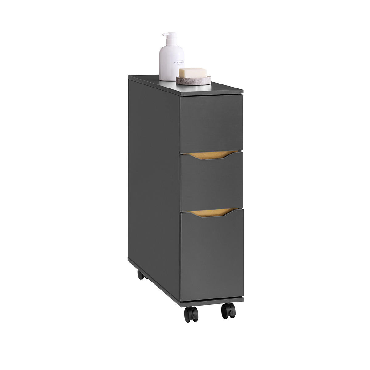 NISCHENWAGEN Grau - Grau, Holzwerkstoff (20/70/60cm) - SoBuy