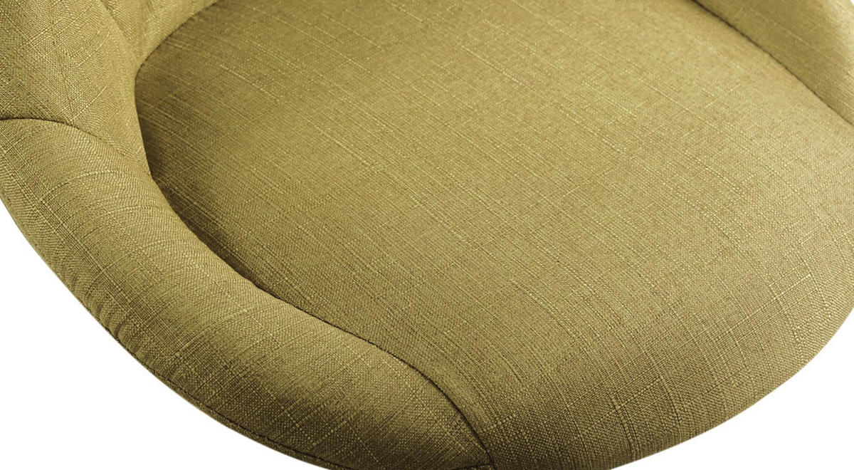 HOCKER Stoff grün - Chromfarben/Grün, Textil/Metall (47/71/49cm) - CLP