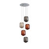 GALERIELEUCHTE Velo 5-flammig Mehrfarbig Ø 25cm - Multicolor/Weiß, Glas (25/25/27cm) - s.luce