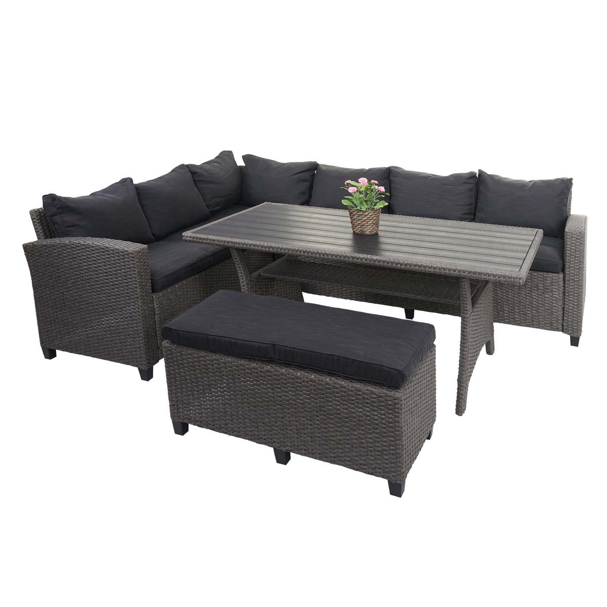 POLY GARNITUR Grau - Grau, Kunststoff - MCW