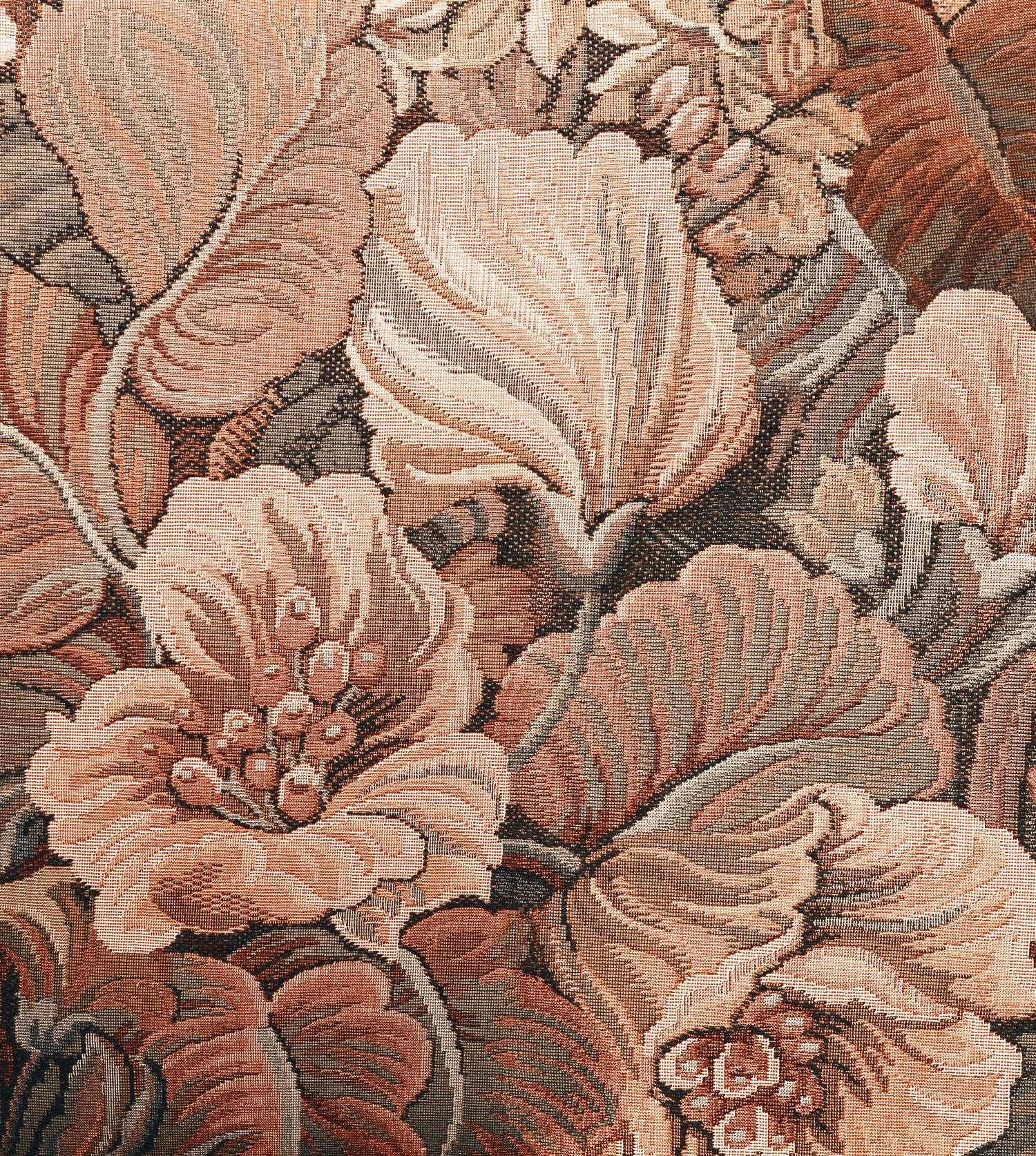 FOTOTAPETE gesticktes Blumenmuster 250 x 279 cm - Terracotta, Papier (250/279cm) - ESTAhome