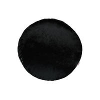 KISSENHÜLLE Rund Samt&Sonders schwarz 50 cm Ø - Schwarz, Textil (50/50cm) - beties Heimtextil