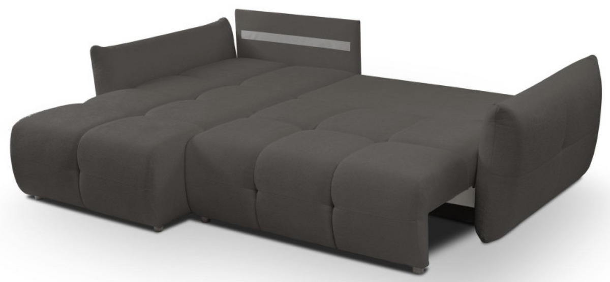 ECKSOFA Grafit BOSE Mit Schlaffunktion Links - Graphitfarben, Textil (257/177cm) - Sepro Meble