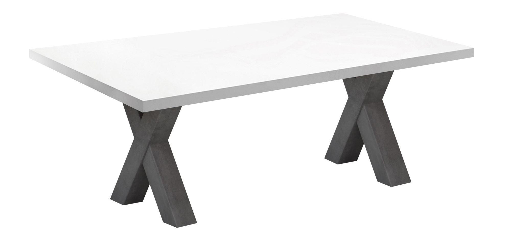 COUCHTISCH Etti 5 140 x 70 x 47 Wohnzimmertisch Graphit/Weiß Matt Lack - Weiß, Holz (140/70/47cm) - 58aufmkessel