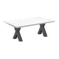 COUCHTISCH Etti 5 140 x 70 x 47 Wohnzimmertisch Graphit/Weiß Matt Lack - Weiß, Holz (140/70/47cm) - 58aufmkessel