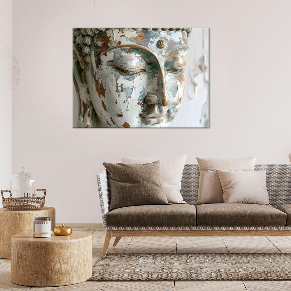 LEINWANDBILD Zen und Orientalisch 45x30cm - Weiß, Textil (45/30cm) - Feeby